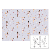 Tischsets Ballerina zum Ausmalen - 10 Stück