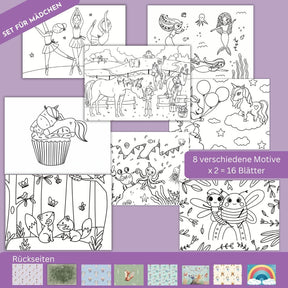 Ausmalspass- 16 liebevoll illustrierte Ausmalblätter