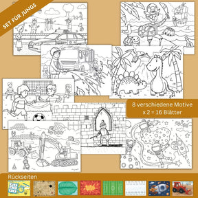 Ausmalspass- 16 liebevoll illustrierte Ausmalblätter