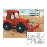 Tischset zum Ausmalen - Baustelle - 10 Stück