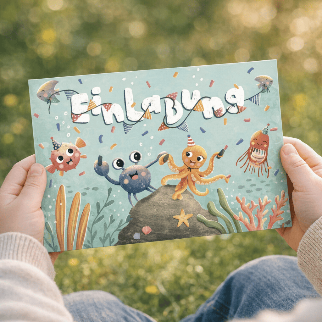 Unterwasser Einladung - 10 Stück -