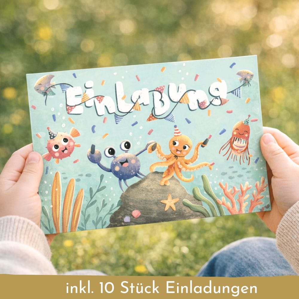 Unterwasser Einladung - 10 Stück -