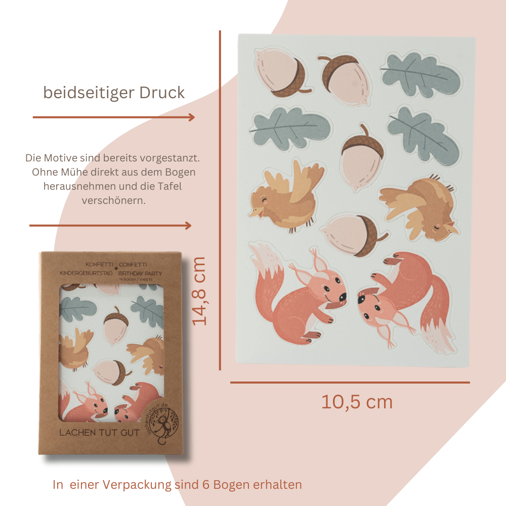 Waldtiere Konfetti