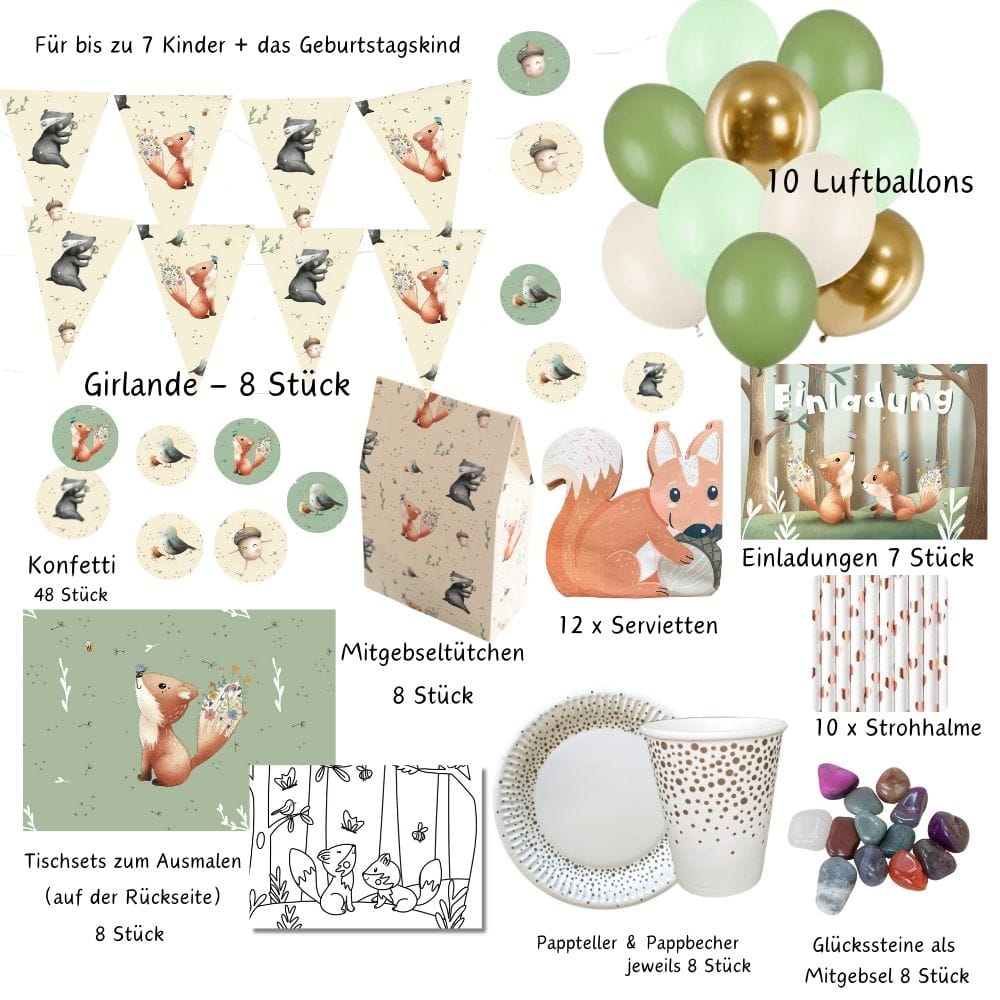 Mottobox - Waldtier-Geburtstag