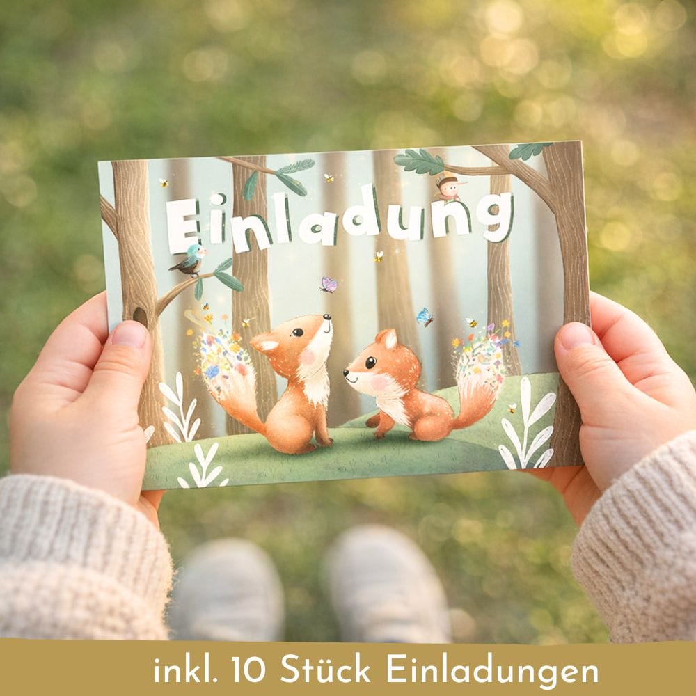 Einladung Forest Animal - 10 Stück