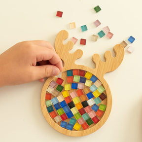 Mosaik Elch Untersetzer 2x