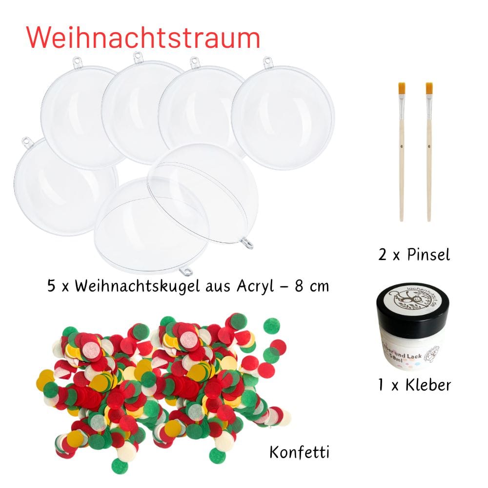 Weihnachtskugel - Konfetti Kreativ-Set