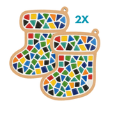 Mosaik-Set für 2 Kinder -„Weihnachts Socke“