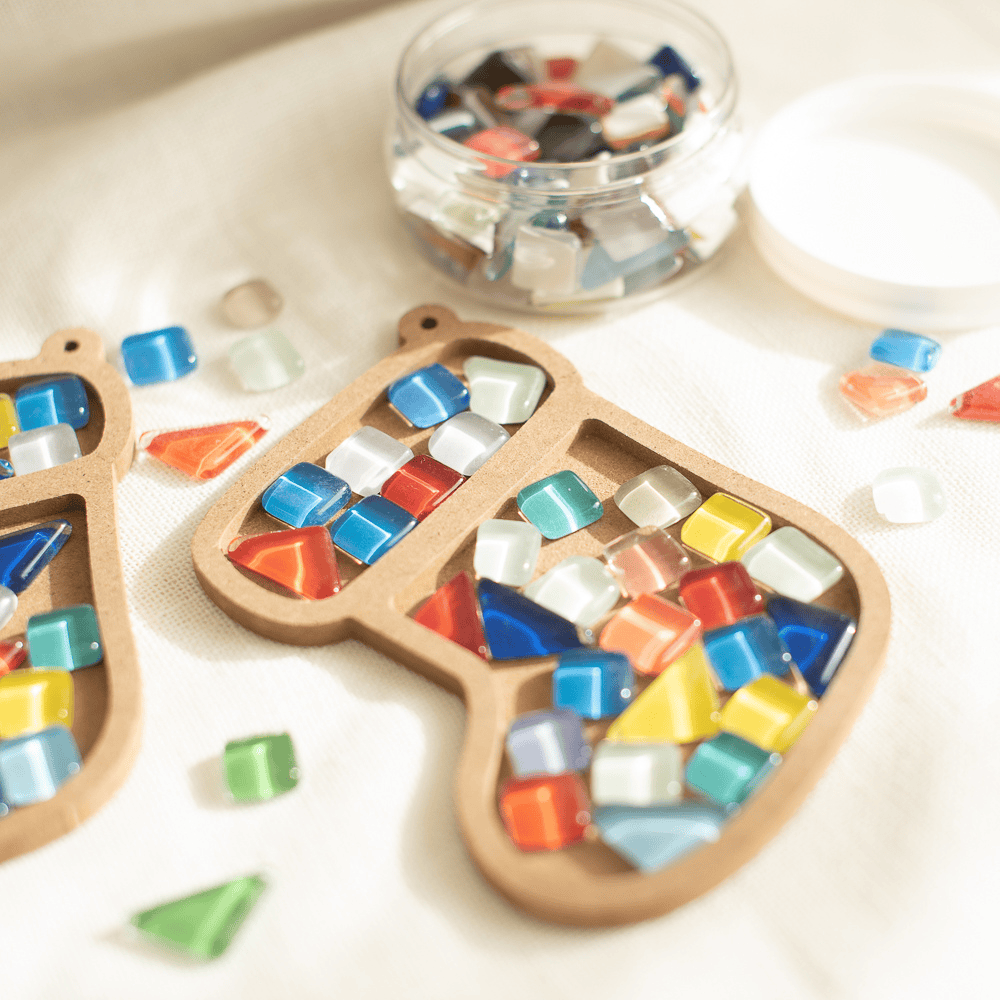 Mosaik-Set für 2 Kinder -„Weihnachts Socke“