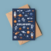 Weltraum Einladung - 10 Stück