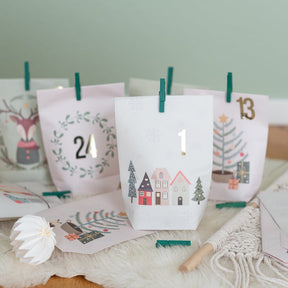 Adventskalender  Hygge - bedruckte Tütchen zum Befüllen