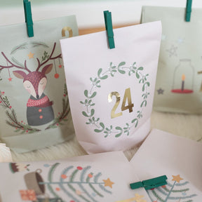 Adventskalender  Hygge - bedruckte Tütchen zum Befüllen