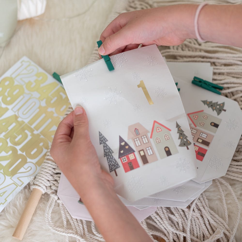 Adventskalender  Hygge - bedruckte Tütchen zum Befüllen