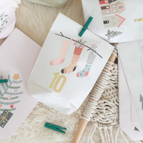 Adventskalender  Hygge - bedruckte Tütchen zum Befüllen