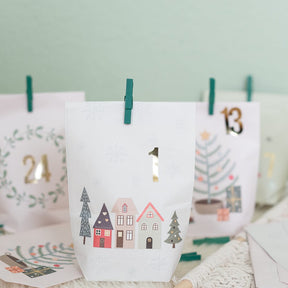 Adventskalender  Hygge - bedruckte Tütchen zum Befüllen