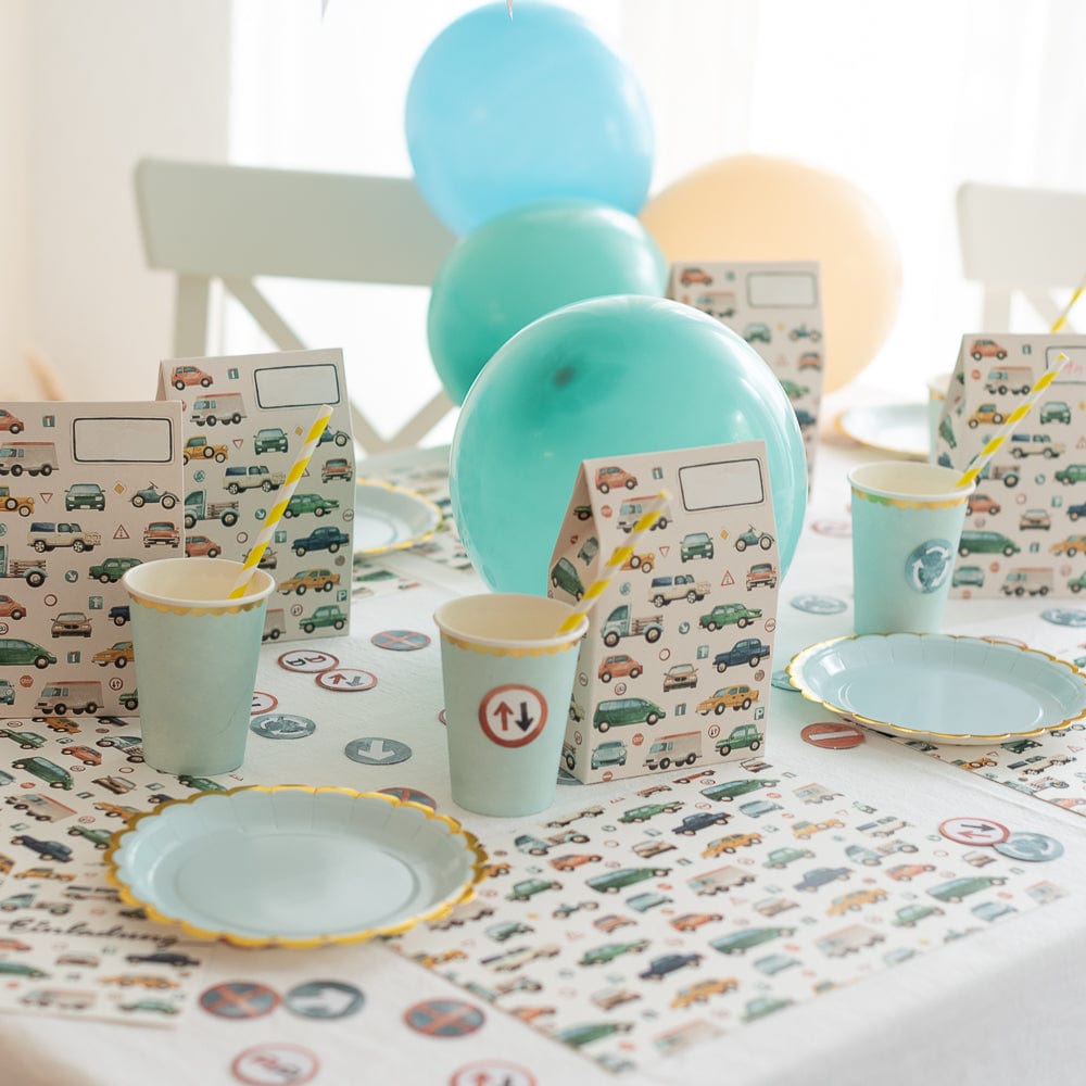 Tischsets zum Ausmalen - Autos - 10 Stück