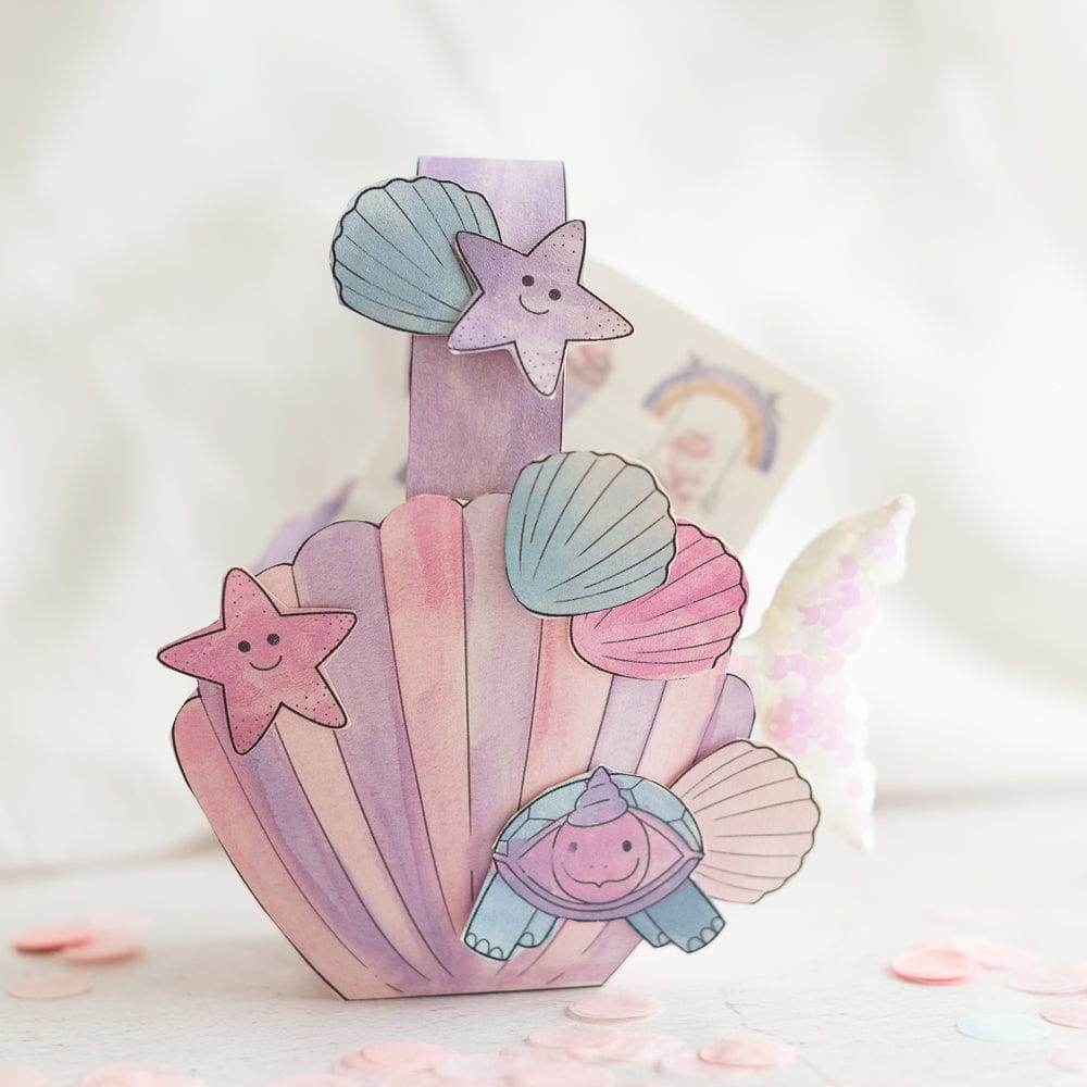Ultimatives Meerjungfrauen Partyset - Premium Box, Magnete, Seepferdchen Balloon und Bastel Download