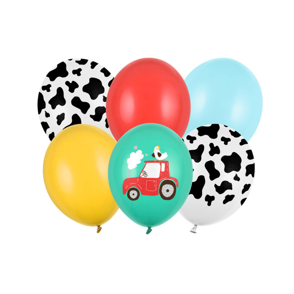 Bauernhof, mix - Ballons 30 cm 6 Stück