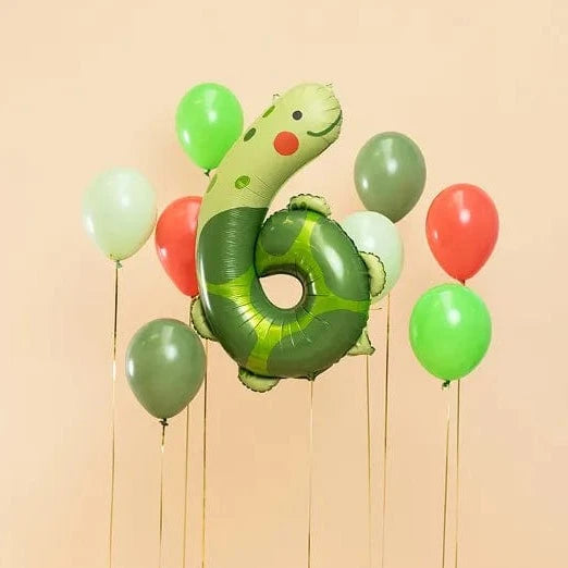 Folienballon Ziffer 6 - Schildkröte