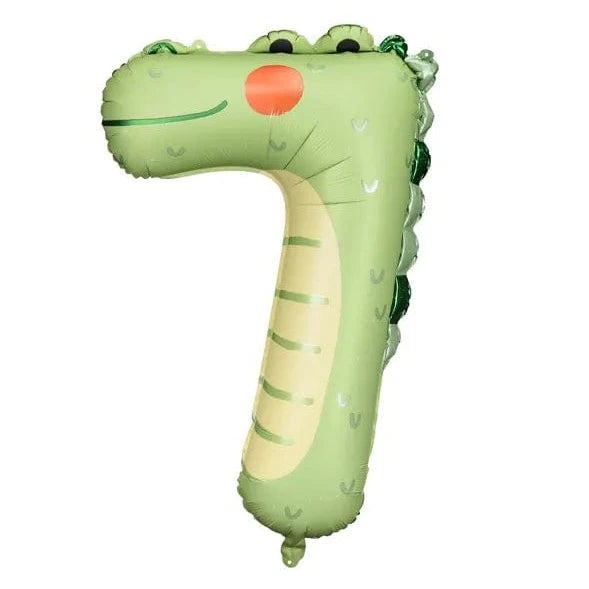 Folienballon Ziffer 7 - Krokodil