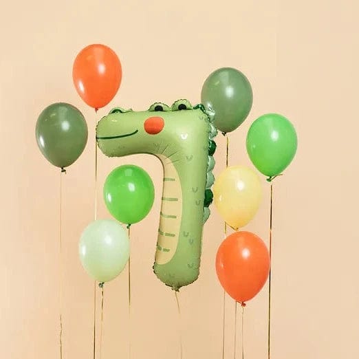 Folienballon Ziffer 7 - Krokodil