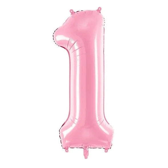 Zahlen Folienballon 0-6 rosa gross