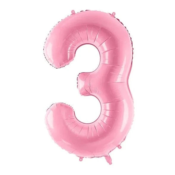 Zahlen Folienballon 0-6 rosa gross