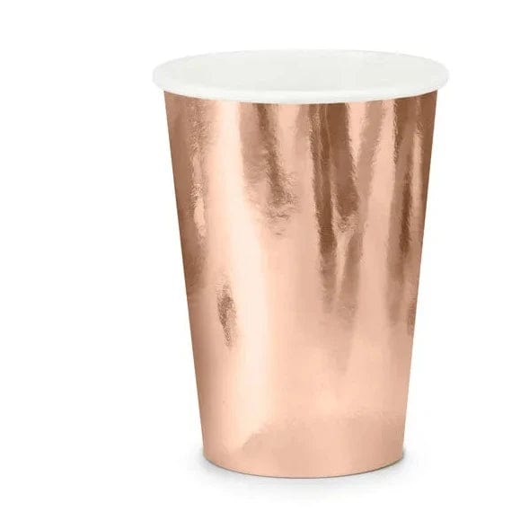 Becher, roségold, 220ml - 6 Stück