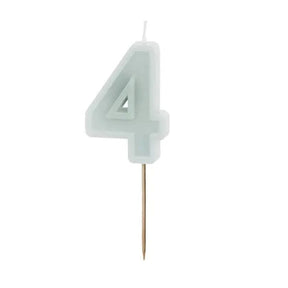 Geburtstagskerze Mint 6 cm