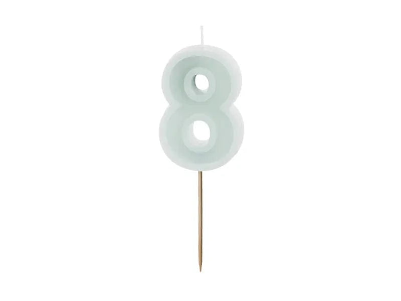 Geburtstagskerze Mint 6 cm