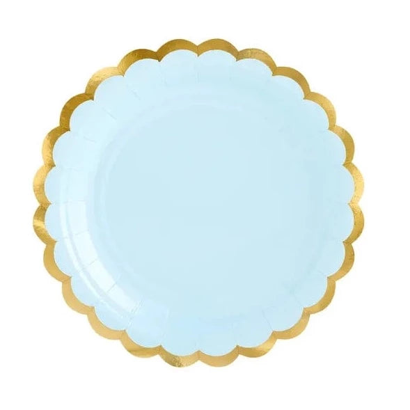Teller hellblau, 18 cm - 6 Stück