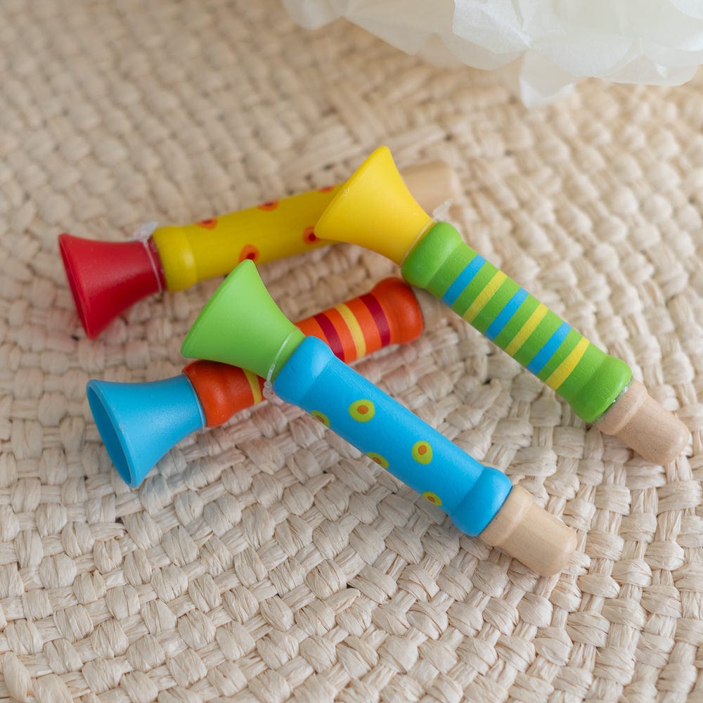 4 x Bunte Trompete - Mitgebsel