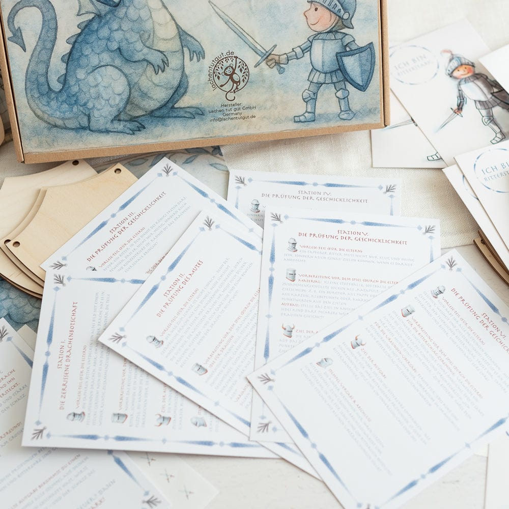 Ritter Activity Box - Schatzsuche und Mitgebsel für 10 Kinder