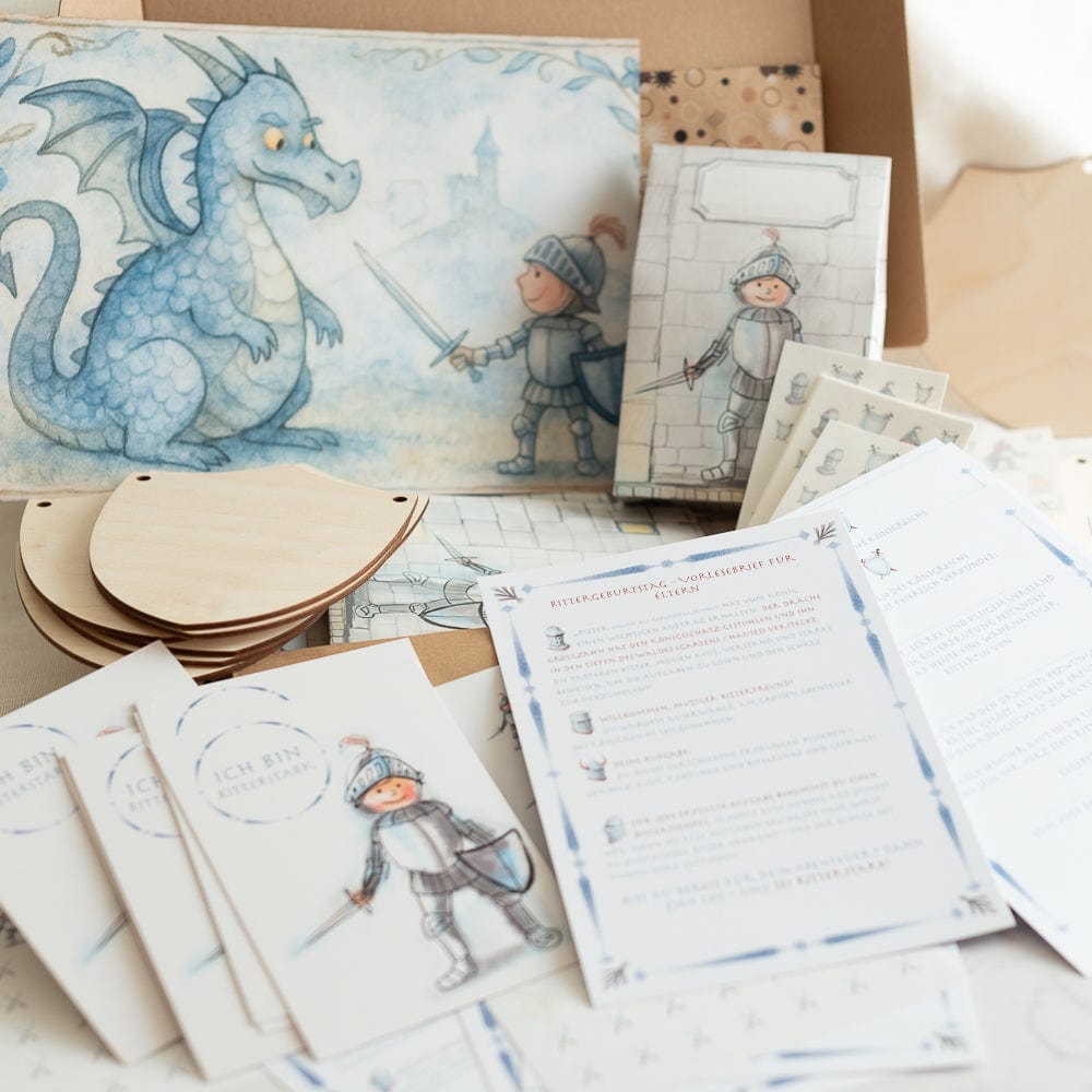 Ritter Activity Box - Schatzsuche und Mitgebsel für 10 Kinder
