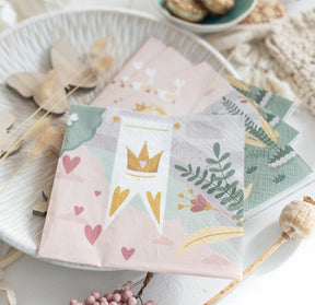 prinzessin girlande, prinzessin geburtstag deko, prinzessin konfetti, prinzessin servietten, kindergeburtstag prinzessin,