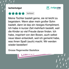Grosse Regenwetter Bastelbox
