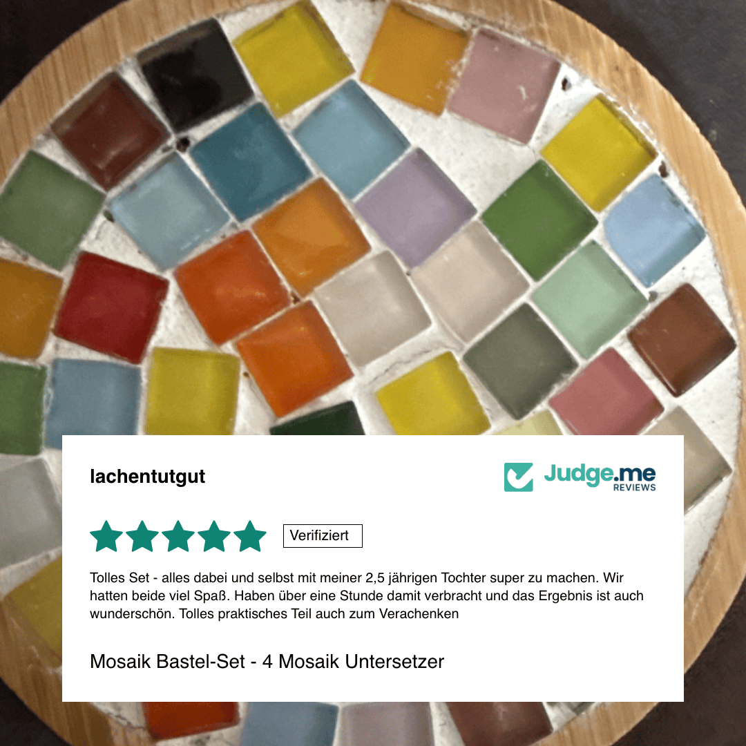 Mosaik Bastel-Set - 4 Mosaik Untersetzer