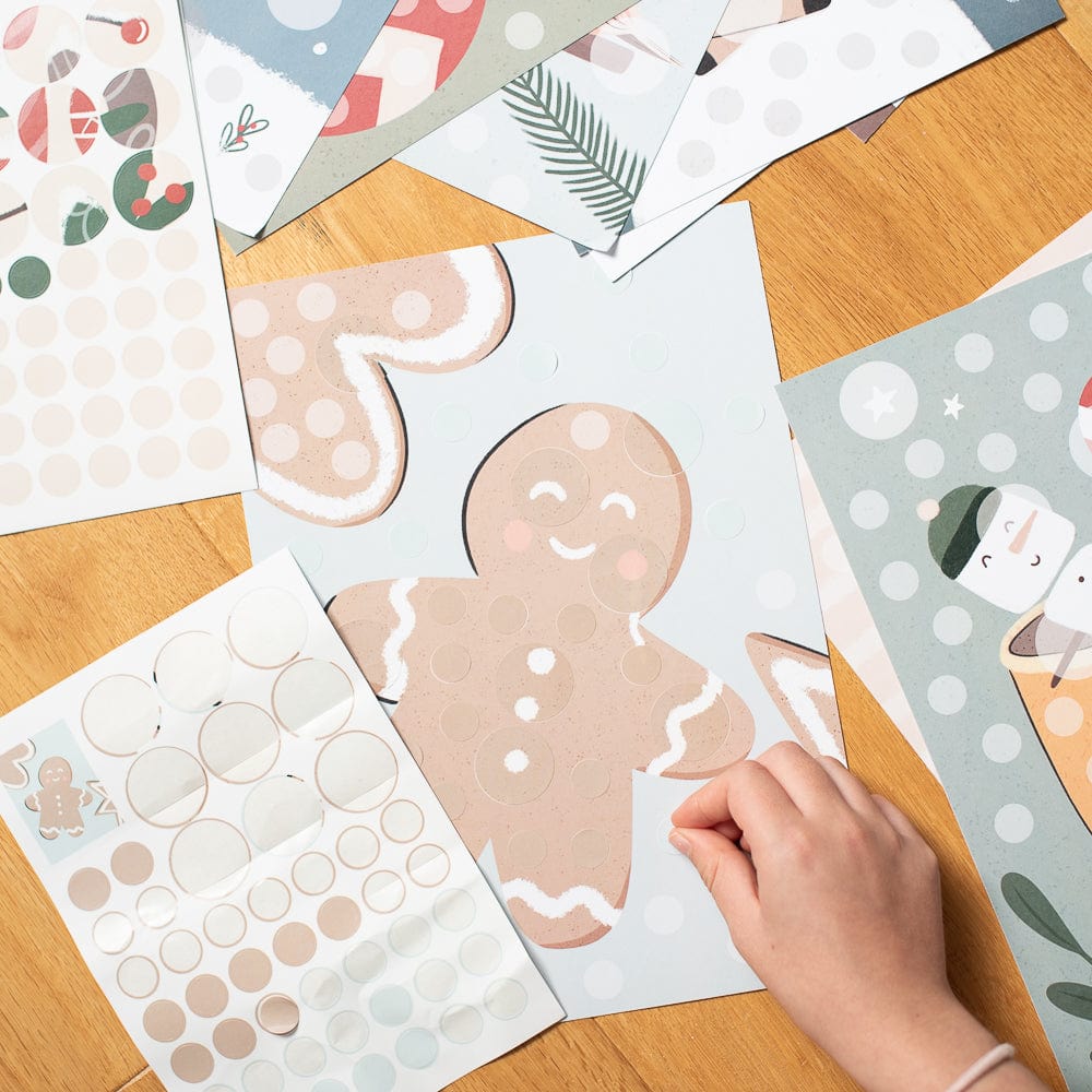 Weihnachts-Sticker-Puzzle