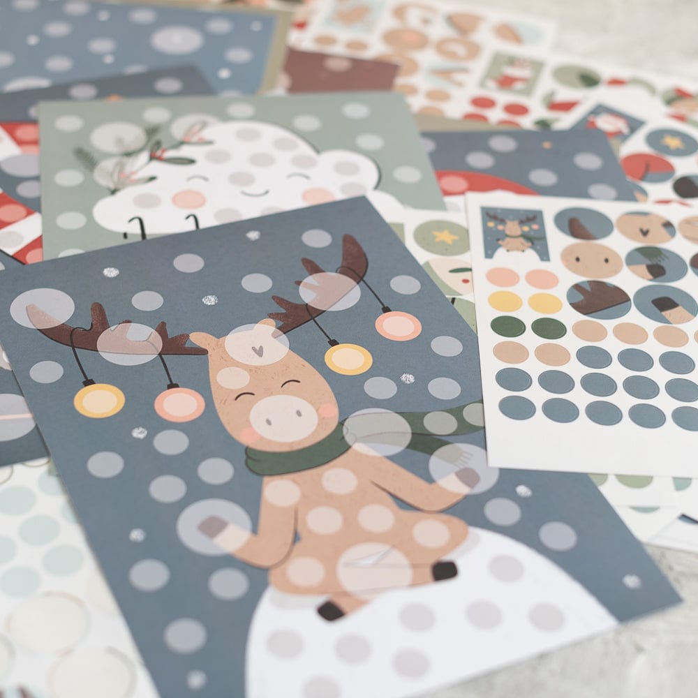 Weihnachts-Sticker-Puzzle