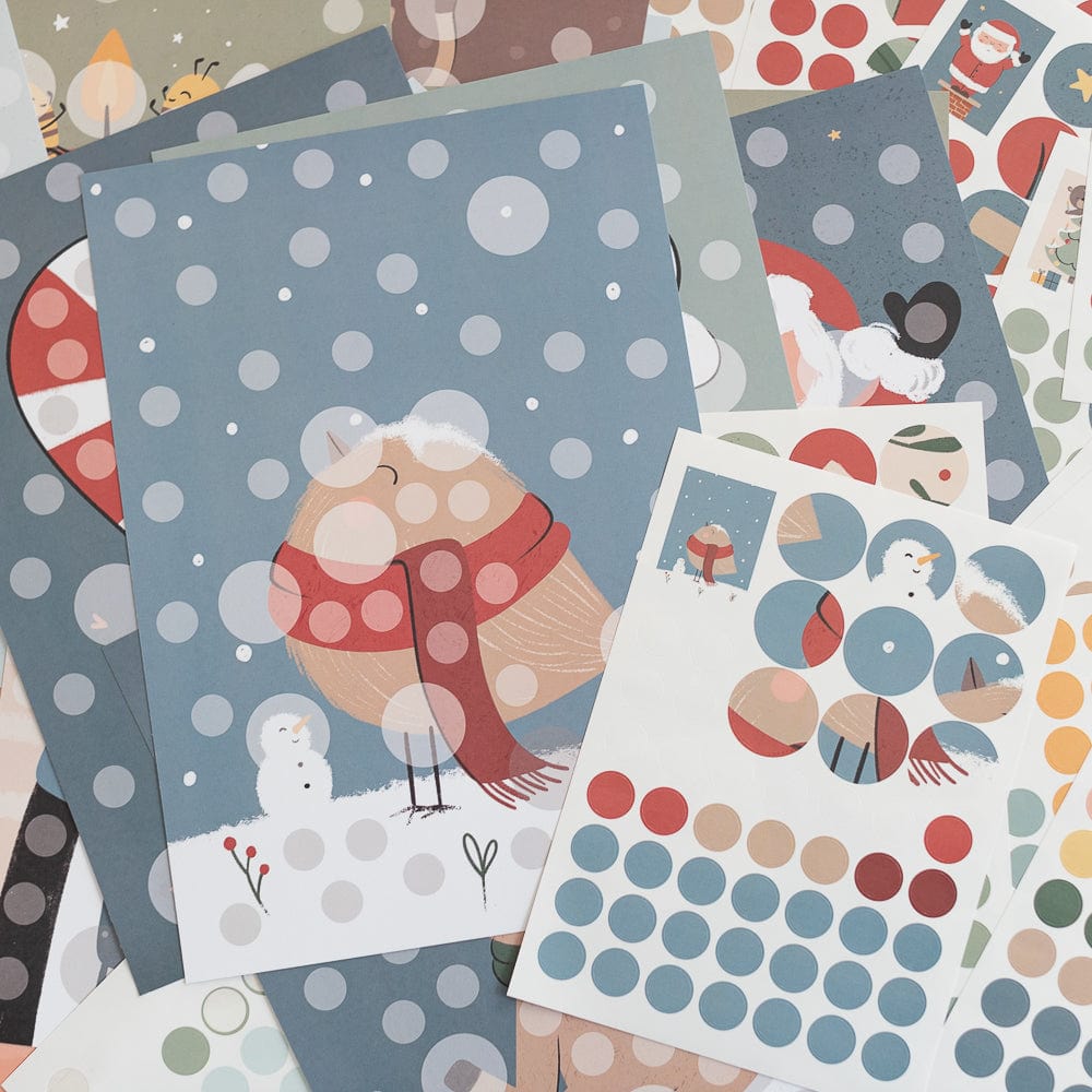 Weihnachts-Sticker-Puzzle