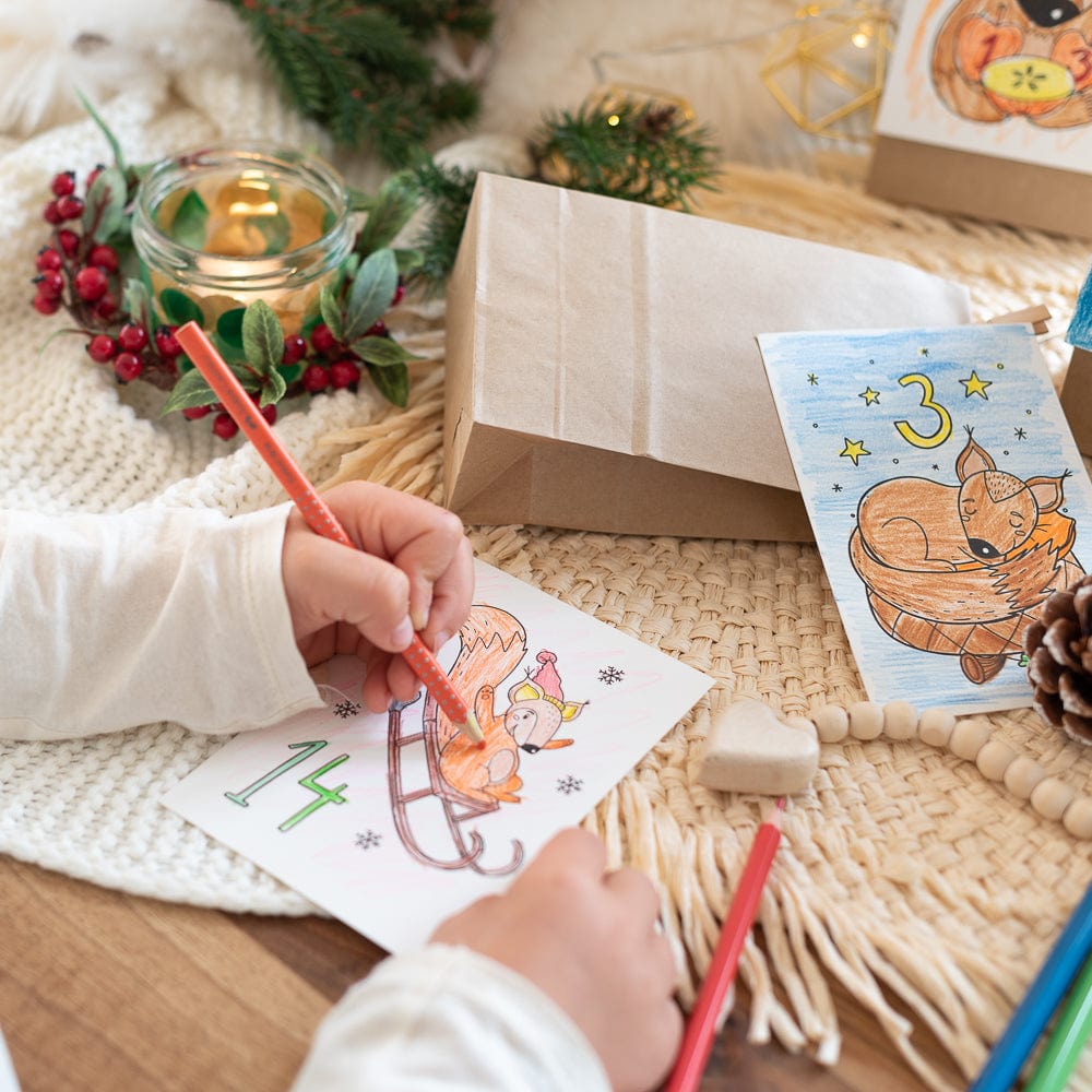 24 Adventszahlen zum Ausmalen