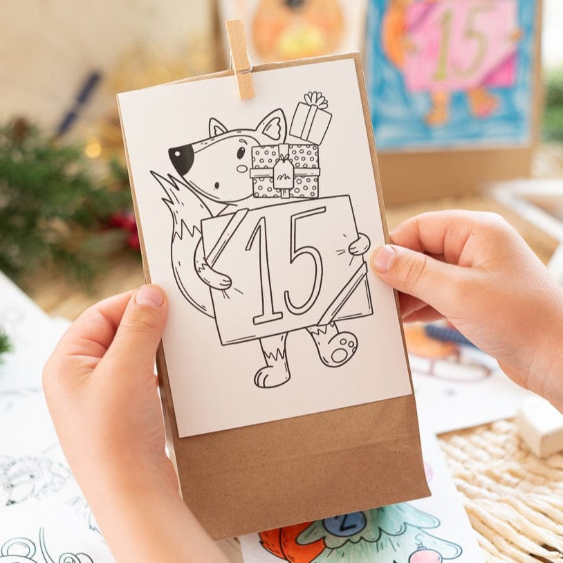 24 Adventszahlen zum Ausmalen