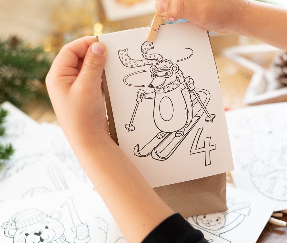 24 Adventszahlen zum Ausmalen