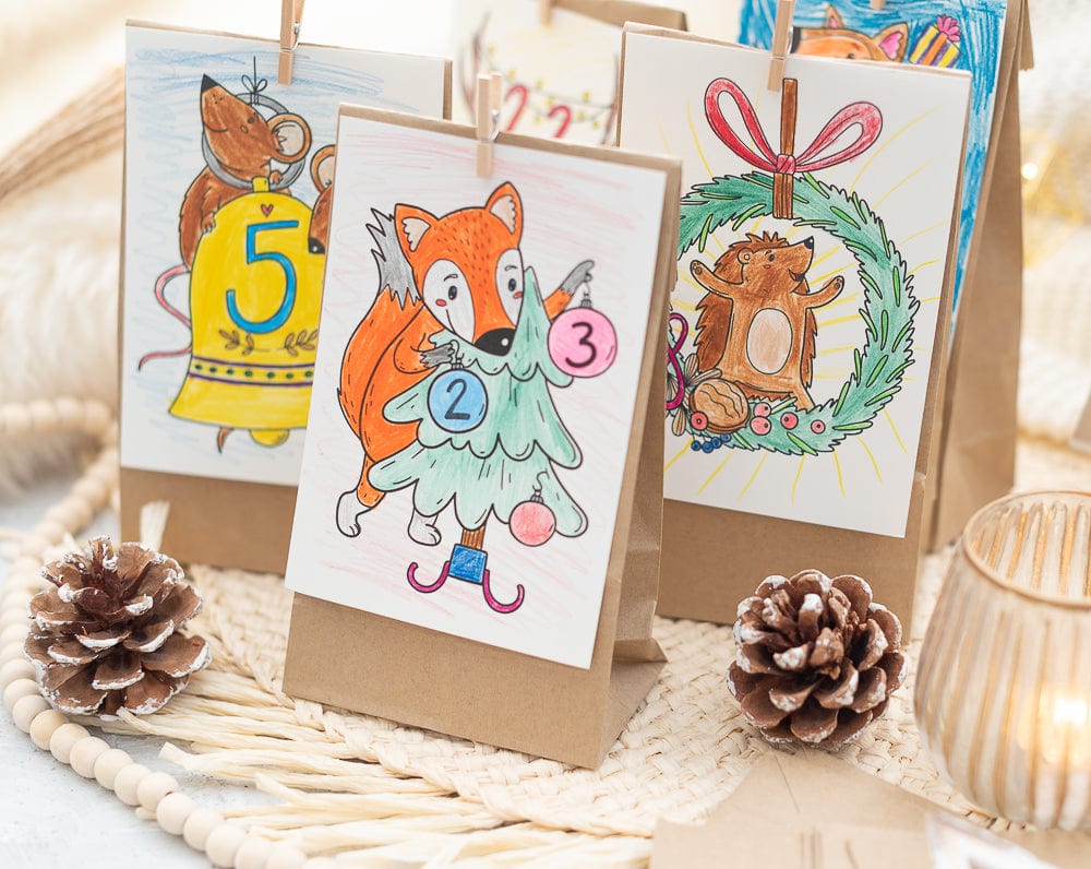 24 Adventszahlen zum Ausmalen