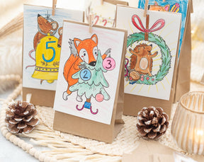 24 Adventszahlen zum Ausmalen